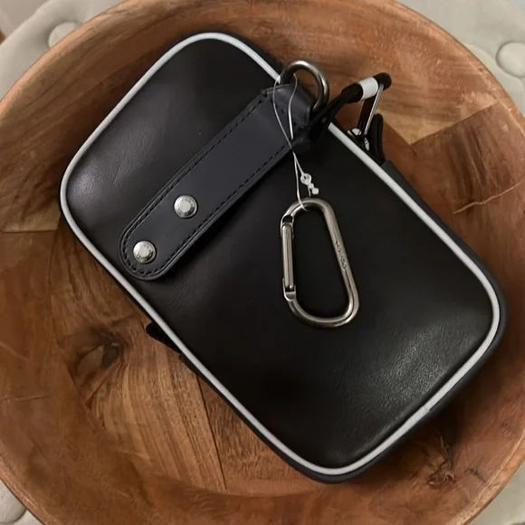 Coach north/south leather pouch